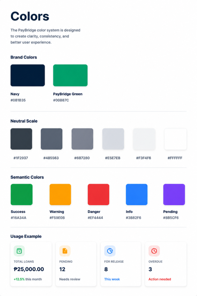 paybridge colors